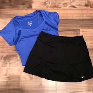 Nike Dri-Fit Tennis Skirt/Skort & Shirt SET